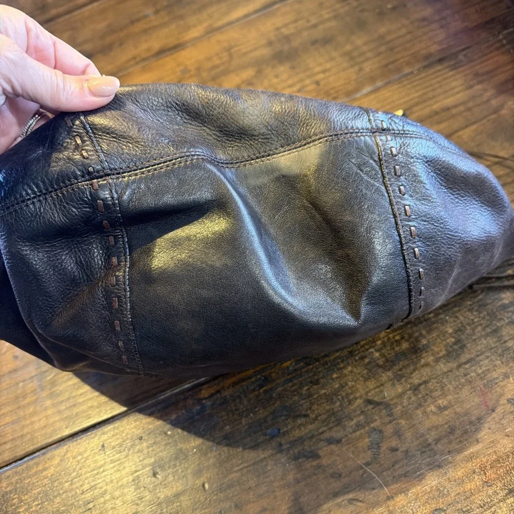 Sigrid‎ Olsen Brown Leather Hobo Shoulder Bag Soft Slouchy